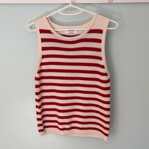 Workshop Republic Clothing Red and Cream Knit Top